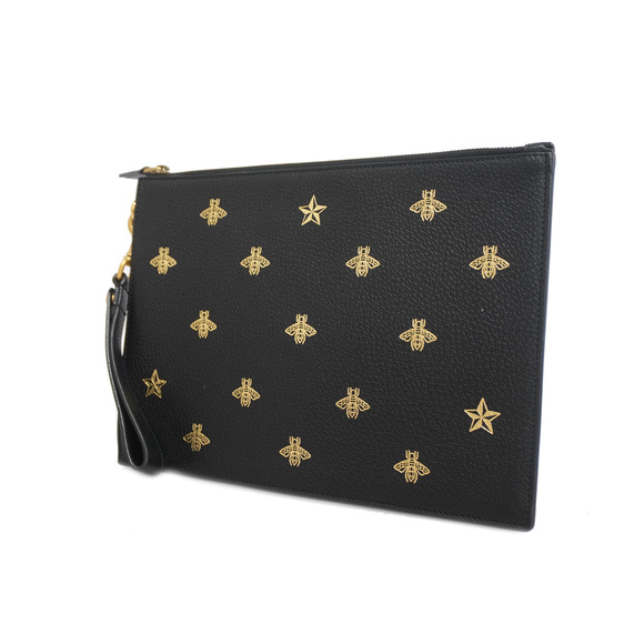 Gucci Bags Auth Gucci Clutch Bag Bea Star 49566 Mens Leather Clutch
